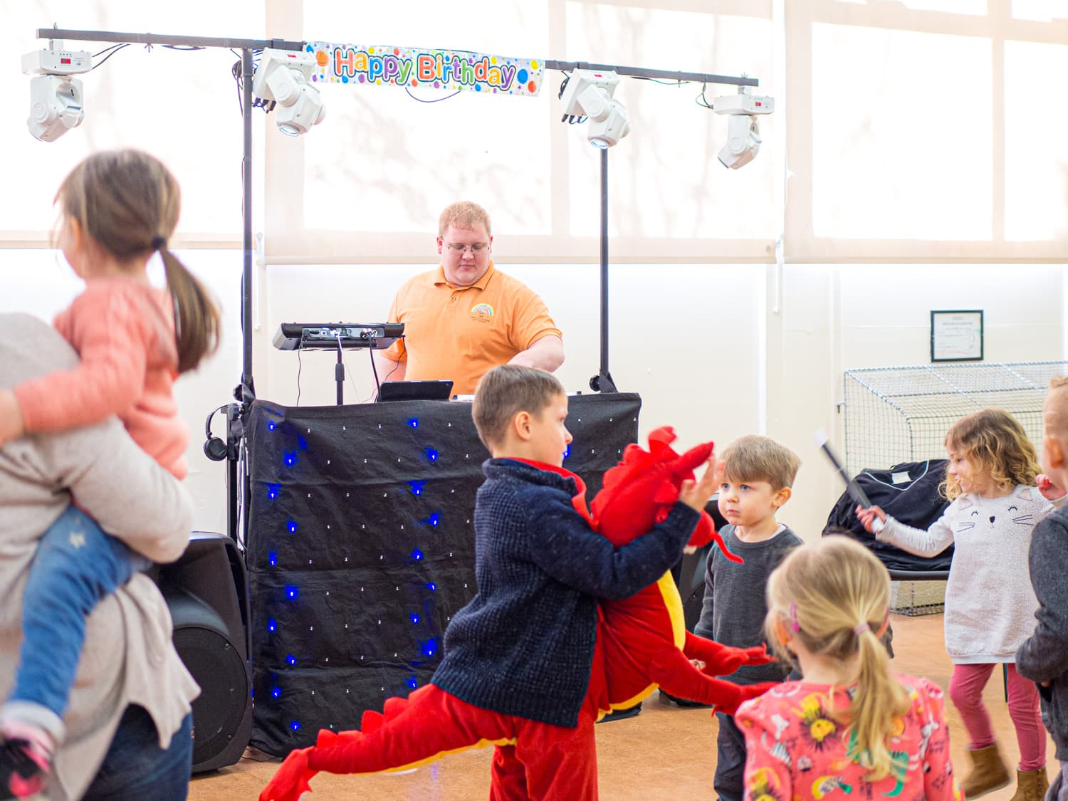 Children dancing at a day-time disco